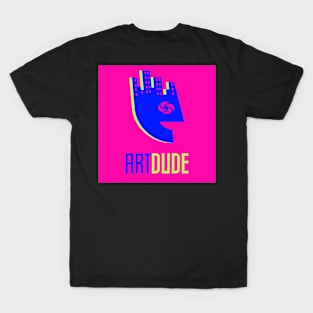 Art Dude Logo On Magenta T-Shirt